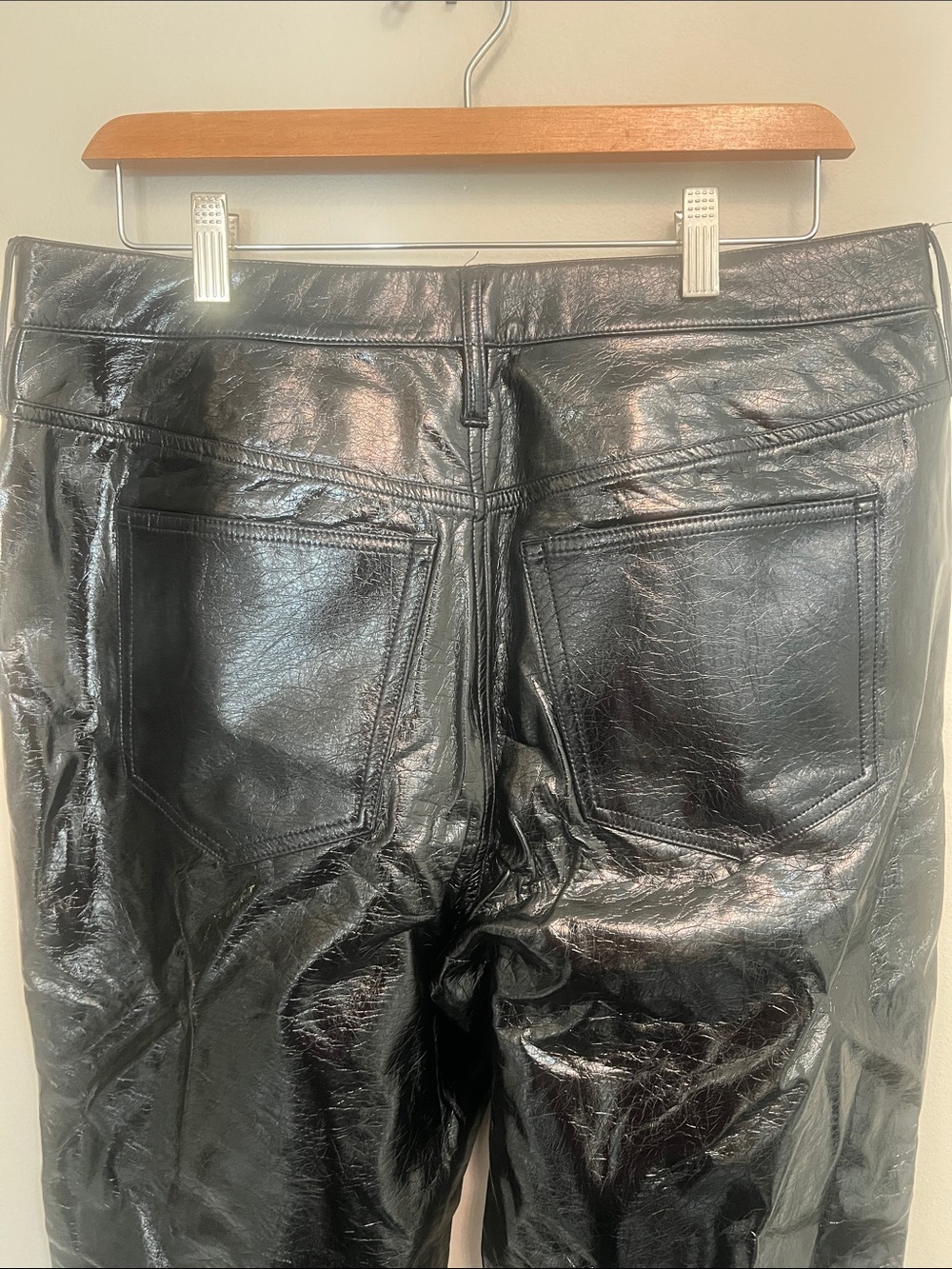 J. Crew Collection Faux Patent Leather Demi-Boot High Rise Pants - Picture 8 of 8